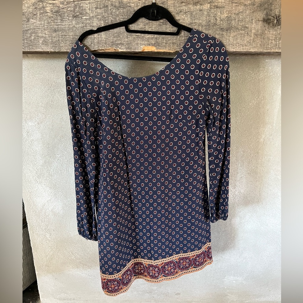 Perfect Thanksgiving dress! Forever21 long sleeve printed dress